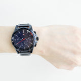 Buy Shop Tommy Hilfiger Mason Blue Dial Blue Steel Strap Watch for Men - 1791789 USA Online