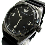 Buy Shop Emporio Armani Franco Black Dial Black Leather Strap Watch For Men - AR0368 USA Online