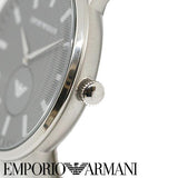 Buy Shop Emporio Armani Renato Quartz Black Dial Silver Steel Strap Watch For Men - AR11118 USA Online
