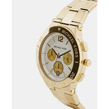 Buy Shop Michael Kors Wyatt Chronograph White Dial Gold Steel Strap Watch For Women - MK5933 USA Online
