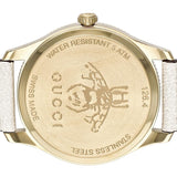 Buy Shop Gucci G Timeless Quartz Gold Dial Beige Leather Strap Watch For Women - YA1264180 USA Online