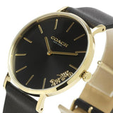 Buy Shop Coach Perry Black Dial Black Leather Strap Watch for Women - 14503333-C USA Online