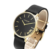 Buy Shop Coach Perry Black Dial Black Leather Strap Watch for Women - 14503333-C USA Online
