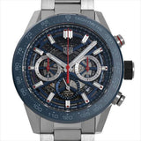 Buy Shop Tag Heuer Carrera Chronograph Blue Dial Silver Steel Strap Watch for Men - CBG2A11.BA0654 USA Online