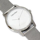 Buy Shop Calvin Klein City Chronograph White Dial Silver Mesh Bracelet Watch for Men - K2G2G126 USA Online