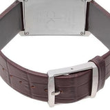 Calvin Klein Window Silver Dial Brown Leather Strap Watch for Women - K2M23126