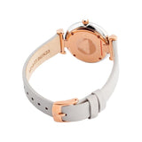 Buy Shop Emporio Armani Gianni T Bar Quartz Mother of Pearl Dial White Leather Strap Watch For Women - AR1965 USA Online