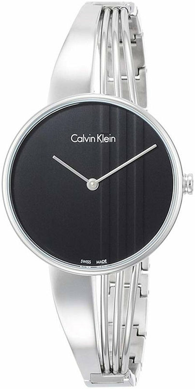 Buy Shop Calvin Klein Drift Black Dial Silver Steel Strap Watch for Women - K6S2N111 USA Online