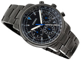 Buy Shop Fossil Goodwin Chrono Analog Black Dial Grey Steel Strap Watch for Men - FS5518 USA Online