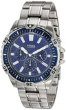 Buy Shop Fossil Garrett Chronograph Blue Dial Silver Steel Strap Watch for Men - FS5623 USA Online
