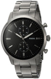 Buy Shop Fossil Townsman Chronograph Black Dial Silver Steel Strap Watch for Men - FS5349 USA Online