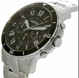 Buy Shop Fossil Grant Sport Chronograph Black Dial Silver Steel Strap Watch for Men - FS5236 USA Online