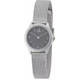 Buy Shop Calvin Klein Minimal Grey Dial Silver Mesh Bracelet Watch for Women - K3M53154 USA Online