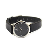 Buy Shop Calvin Klein Minimal Black Dial Black Leather Strap Watch for Women - K3M231C4 USA Online