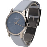 Calvin Klein City Blue Dial Blue Leather Strap Watch for Women - K2G231VN