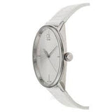 Calvin Klein Accent Silver Dial White Leather Strap Watch for Women - K2Y2X1K6