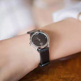 Buy Shop Calvin Klein Minimal Black Dial Black Leather Strap Watch for Women - K3M231C4 USA Online