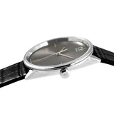 Calvin Klein Accent Black Dial Black Leather Strap Watch for Women  - K2Y2Y1C3