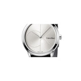 Buy Shop Calvin Klein Minimal Silver Dial Black Leather Strap Watch for Men - K3M221CY USA Online