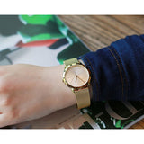 Buy Shop Calvin Klein Minimal Silver Dial Gold Mesh Bracelet Watch for Women - K3M22526 USA Online