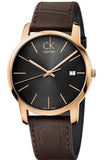 Buy Shop Calvin Klein City Chronograph Brown Dial Brown Leather Strap Watch for Men - K2G2G6G3 USA Online