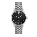 Gucci G Timeless Automatic Black Dial Silver Steel Strap Watch For Men - YA126353