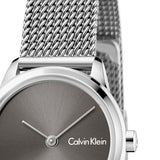 Buy Shop Calvin Klein Minimal Grey Dial Silver Mesh Bracelet Watch for Women - K3M231Y3 USA Online
