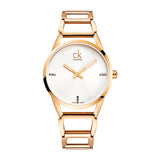 Buy Shop Calvin Klein Stately White Dial Gold Steel Strap Watch for Women - K3G2362W USA Online