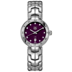 Buy Shop Tag Heuer Link Diamonds Purple Dial Silver Steel Strap Watch for Women - WAT1418.BA0954 USA Online