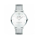 Buy Shop Coach Slim Easton Silver Dial Silver Leather Strap Watch for Women - 14502685 USA Online