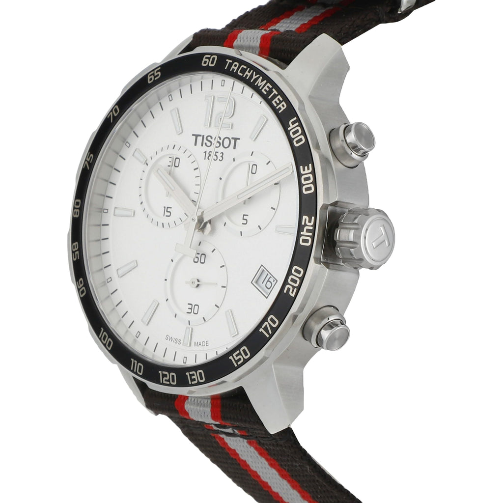 Buy Shop Tissot Quickster Chronograph NBA Toronto Raptors White Dial Two Tone NATO Strap Watch for Men - T095.417.17.037.16 USA Online
