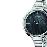 Buy Shop Calvin Klein Lively Black Dial Silver Steel Strap Watch for Women - K4U2312S USA Online