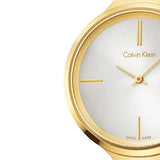 Buy Shop Calvin Klein Lively White Dial Gold Steel Strap Watch for Women - K4U23526 USA Online