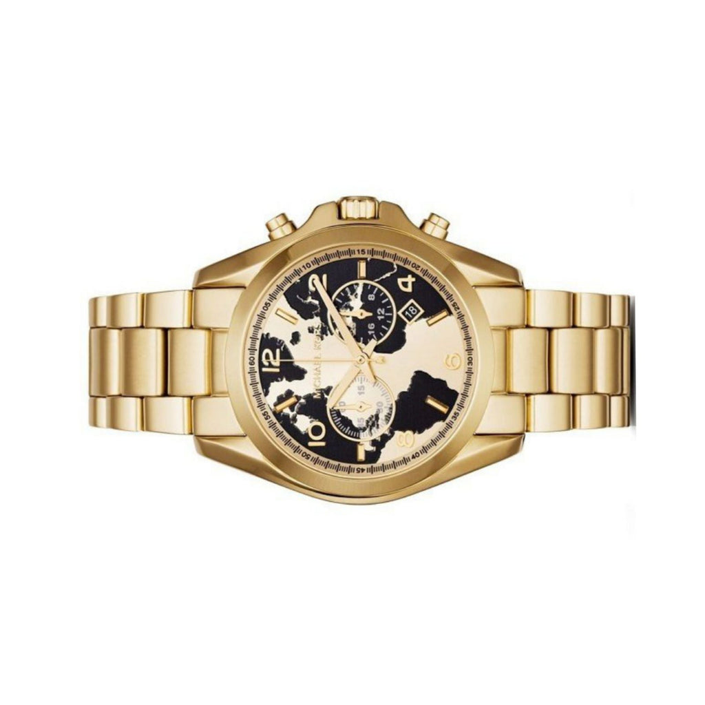 Buy Shop Michael Kors Bradshaw Stop Hunger Black Gold Dial Gold Steel Strap Watch for Women - MK6272 USA Online