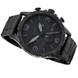 Buy Shop Fossil Nate Chronograph Black Dial Black Steel Strap Watch for Men - JR1401 USA Online