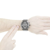 Buy Shop Fossil Nate Chronograph Gunmetal Dial Grey Steel Strap Watch for Men - JR1437 USA Online