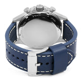 Buy Shop Fossil Nate Chronograph White Dial Blue Leather Strap Watch for Men - JR1480 USA Online