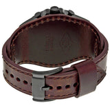 Buy Shop Fossil Nate Chronograph Brown Dial Brown Leather Strap Watch for Men - JR1511 USA Online