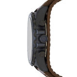 Buy Shop Fossil Nate Chronograph Brown Dial Brown Leather Strap Watch for Men - JR1511 USA Online