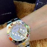 Buy Shop Marc Jacobs Blade Chronograph Silver Dial Two Tone Steel Strap Watch for Women - MBM3177 USA Online