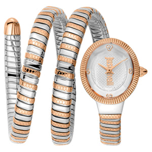 Buy Shop Just Cavalli After Party Silver Dial Two Tone Steel Strap Watch for Women - JC1L269M0065 USA Online