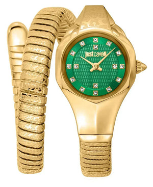 Buy Shop Just Cavalli Amalfi Green Dial Gold Steel Strap Watch for Women - JC1L270M0035 USA Online