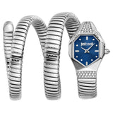 Buy Shop Just Cavalli Ambra Blue Dial Silver Steel Strap Watch for Women - JC1L370M0025 USA Online