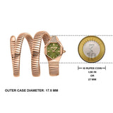 Buy Shop Just Cavalli Ambra Green Dial Rose Gold Steel Strap Watch for Women - JC1L370M0045 USA Online
