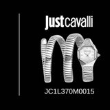 Buy Shop Just Cavalli Ambra Silver Dial Silver Steel Strap Watch for Women - JC1L370M0015 USA Online