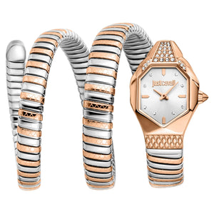 Buy Shop Just Cavalli Ambra Silver Dial Two Tone Steel Strap Watch for Women - JC1L370M0065 USA Online