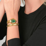 Buy Shop Just Cavalli Aversa Green Dial Gold Steel Strap Watch for Women - JC1L222M0035 USA Online