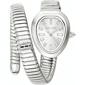 Buy Shop Just Cavalli Aversa Silver Dial Silver Steel Strap Watch for Women - JC1L222M0015 USA Online