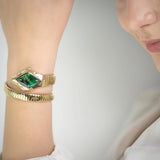 Buy Shop Just Cavalli Brillante Green Dial Gold Steel Strap Watch for Women - JC1L326M0035 USA Online