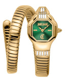 Buy Shop Just Cavalli Brillante Green Dial Gold Steel Strap Watch for Women - JC1L326M0035 USA Online